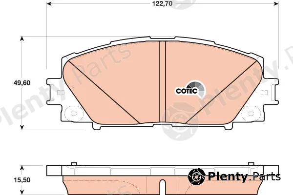 TRW GDB4173DT — Brake Pad Set, disc brake DTEC COTEC