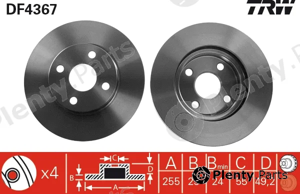 TRW DF4367 — Brake Disc