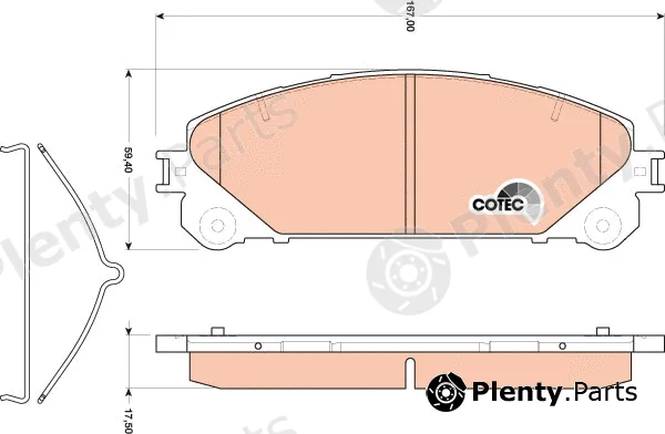 TRW GDB3484 — Brake Pad Set, disc brake COTEC