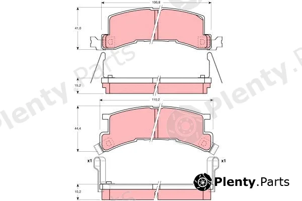 TRW GDB937 — Brake Pad Set, disc brake