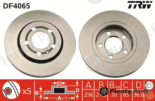 TRW DF4065 — Brake Disc