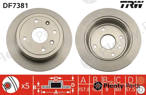 TRW DF7381 — Brake Disc