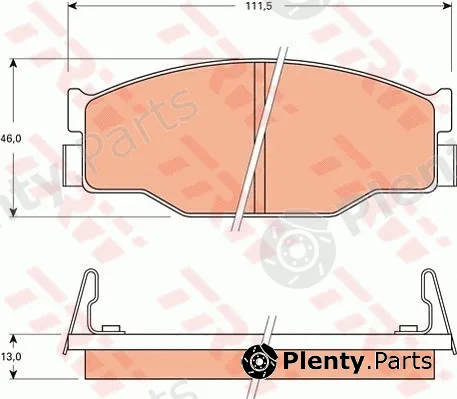 TRW GDB7556 — Brake Pad Set, disc brake