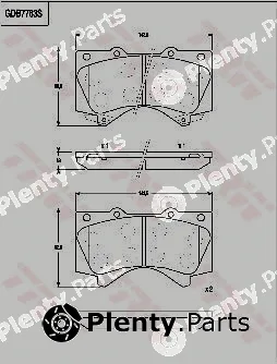 TRW GDB7763 — Brake Pad Set, disc brake