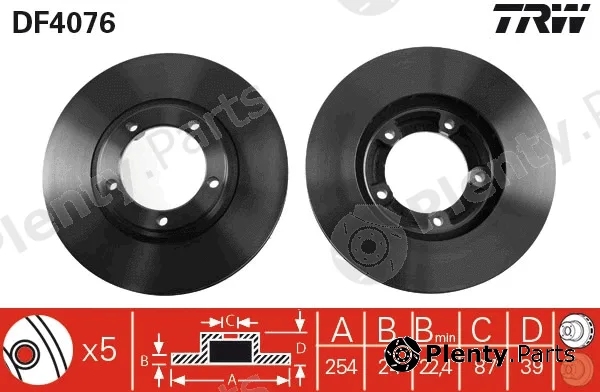 TRW DF4076 — Brake Disc