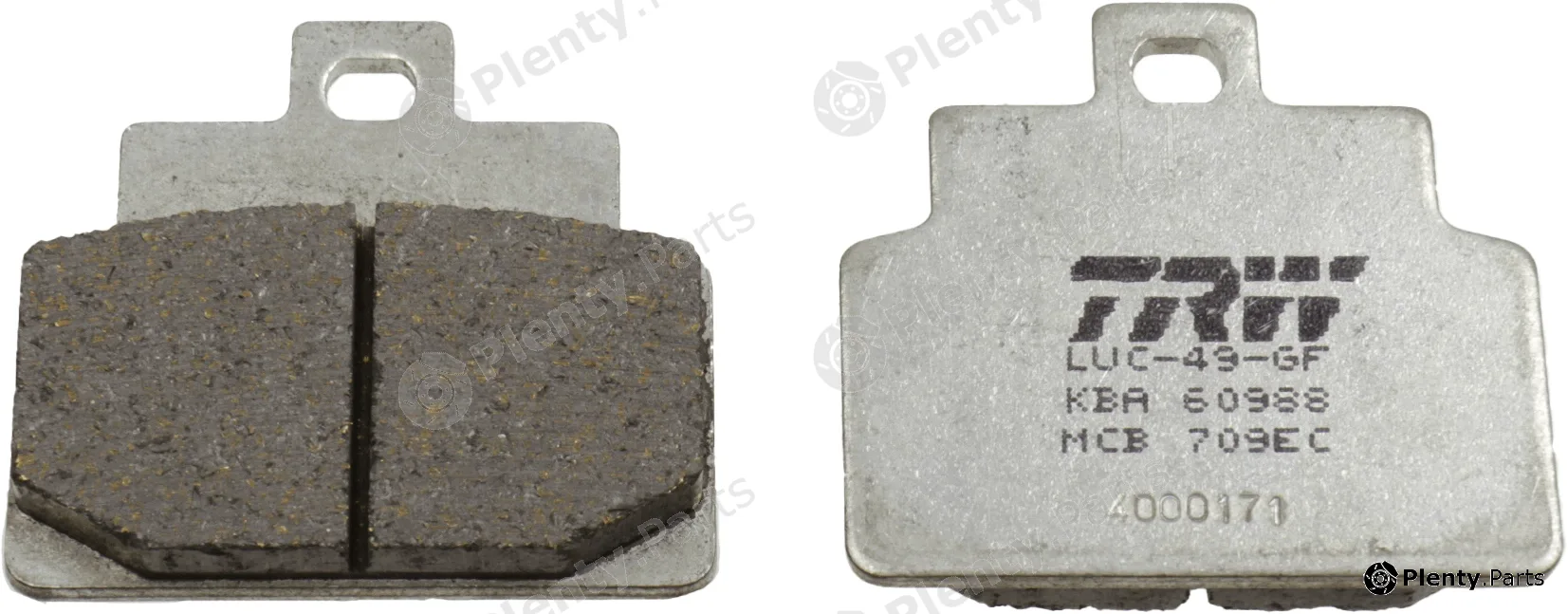 TRW MCB709EC — Brake Pad Set, disc brake Organic Low Budget