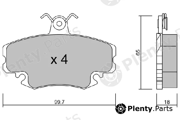 Aisin BPRE-1015 — Brake Pad Set, disc brake Premium ADVICS by AISIN