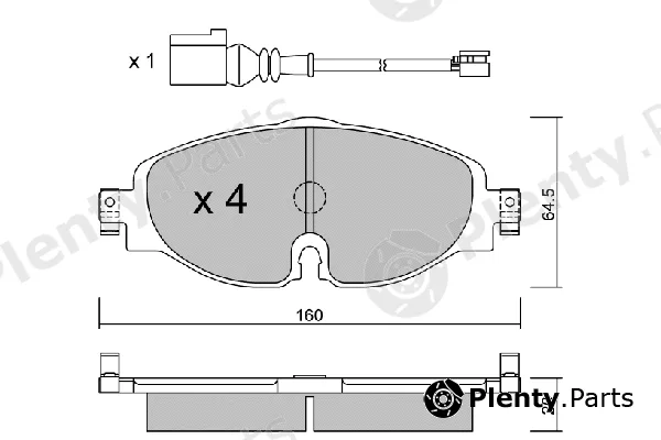 Aisin BPVW-1029 — Brake Pad Set, disc brake Premium ADVICS by AISIN