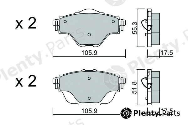 Aisin BPPE-2014 — Brake Pad Set, disc brake Premium ADVICS by AISIN