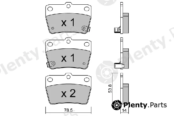 Aisin BPTO-2901 — Brake Pad Set, disc brake Premium ADVICS by AISIN