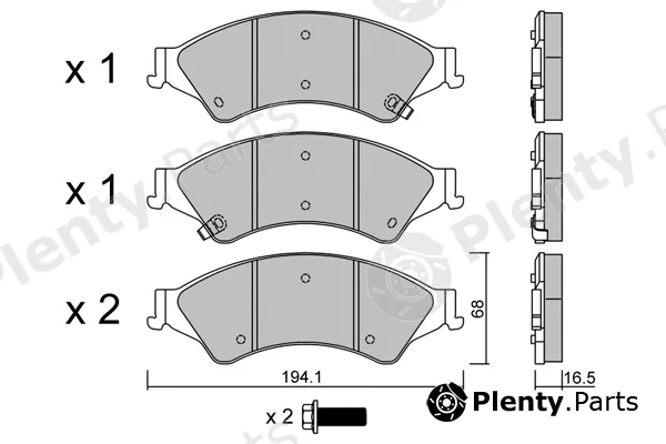 Aisin BPMZ-1005 — Brake Pad Set, disc brake Premium ADVICS by AISIN