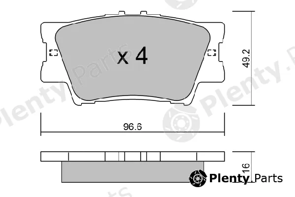 Aisin BPTO-2007 — Brake Pad Set, disc brake Premium ADVICS by AISIN