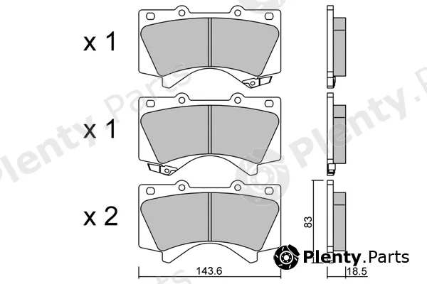Aisin BPTO-1024 — Brake Pad Set, disc brake Premium ADVICS by AISIN