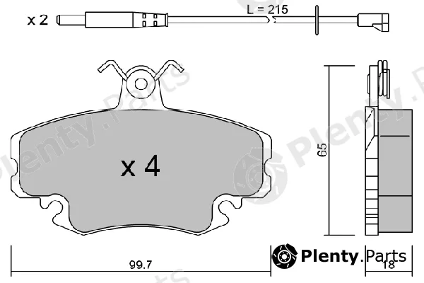 Aisin BPRE-1004 — Brake Pad Set, disc brake Premium ADVICS by AISIN