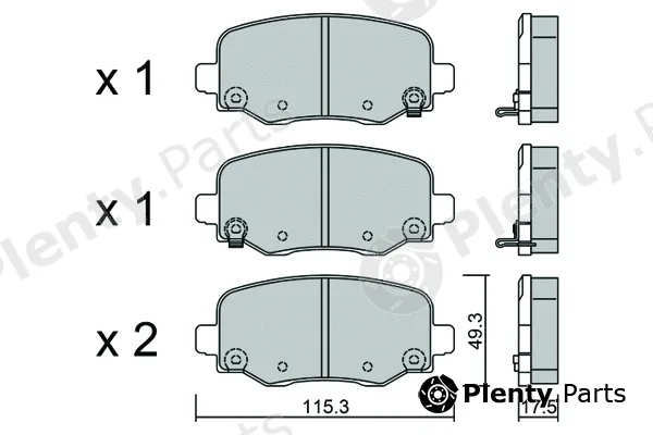 Aisin BPFI-2009 — Brake Pad Set, disc brake Premium ADVICS by AISIN