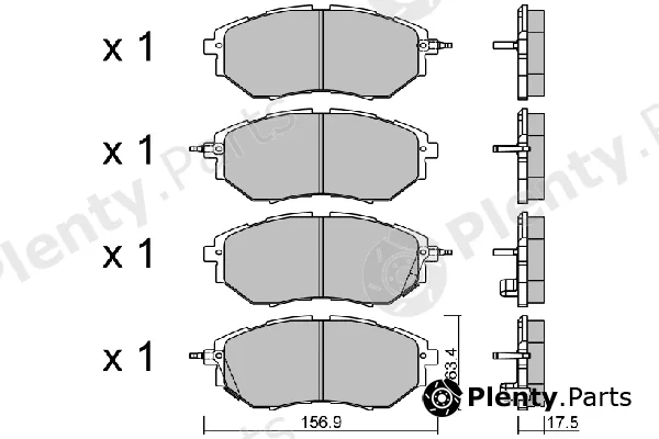 Aisin BPSB-1002 — Brake Pad Set, disc brake Premium ADVICS by AISIN