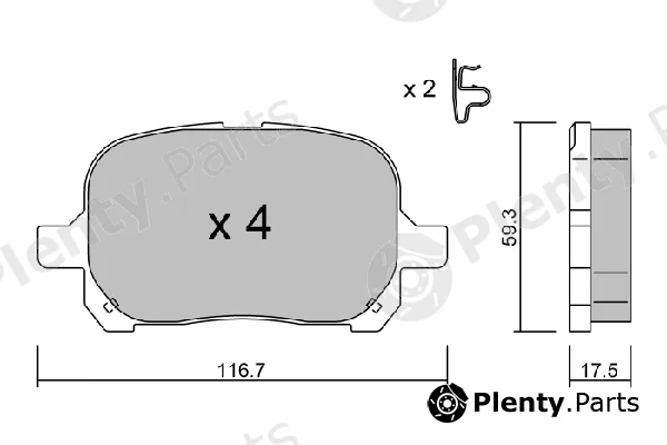Aisin BPTO-1925 — Brake Pad Set, disc brake Premium ADVICS by AISIN