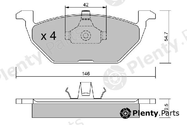 Aisin BPVW-1012 — Brake Pad Set, disc brake Premium ADVICS by AISIN