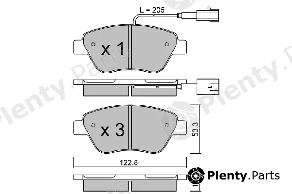 Aisin BPPE-1007 — Brake Pad Set, disc brake Premium ADVICS by AISIN