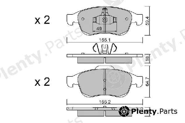 Aisin BPRE-1006 — Brake Pad Set, disc brake Premium ADVICS by AISIN