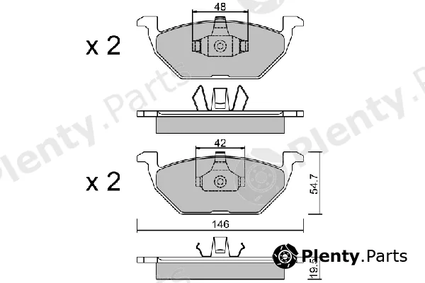 Aisin BPVW-1008 — Brake Pad Set, disc brake Premium ADVICS by AISIN