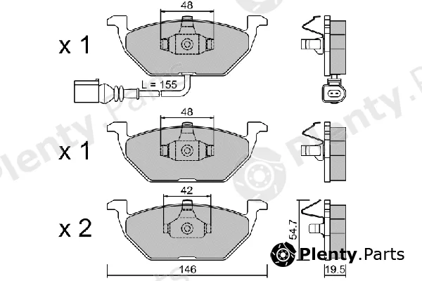 Aisin BPVW-1009 — Brake Pad Set, disc brake Premium ADVICS by AISIN