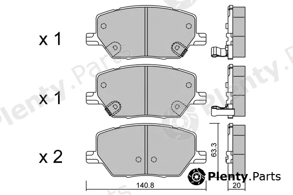Aisin BPFI-1044 — Brake Pad Set, disc brake Premium ADVICS by AISIN