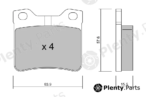 Aisin BPPE-2008 — Brake Pad Set, disc brake Premium ADVICS by AISIN