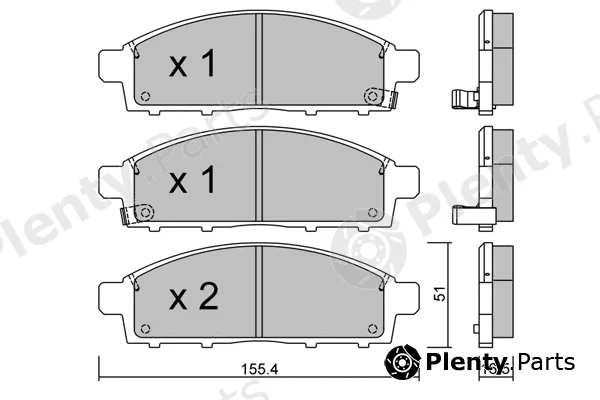Aisin BPMI-1005 — Brake Pad Set, disc brake Premium ADVICS by AISIN
