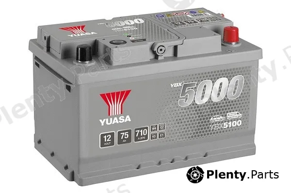 BTS Turbo B100037 — Starter Battery YBX5000 Silver High Performance SMF Batteries