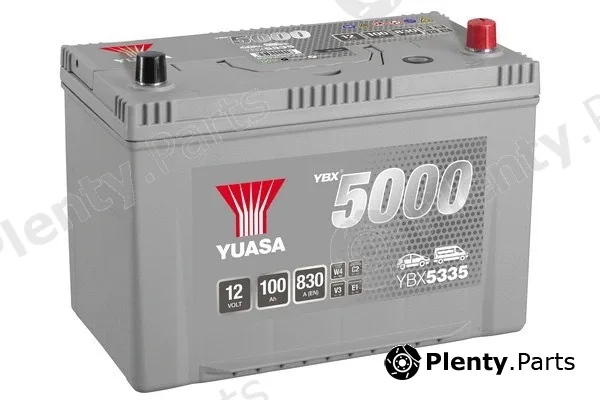 BTS Turbo B100052 — Starter Battery YBX5000 Silver High Performance SMF Batteries