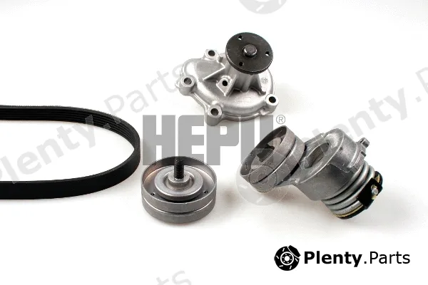 Hepu PK03722 — Water Pump + V-Ribbed Belt Kit