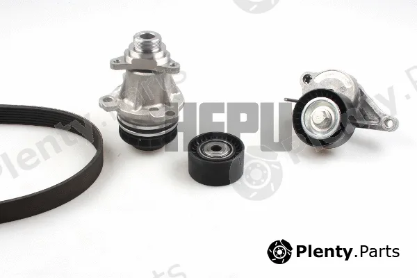 Hepu PK09070 — Water Pump + V-Ribbed Belt Kit