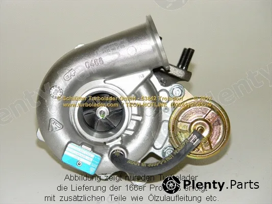 Schlütter Turbolader 166-00155 — Charger, charging (supercharged/turbocharged) PROFI KIT - with new org. BorgWarner Turbocharger