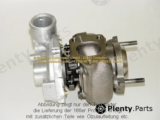 Schlütter Turbolader 166-03001 — Charger, charging (supercharged/turbocharged) PROFI PLUS - with new org. GARRETT  Turbocharger