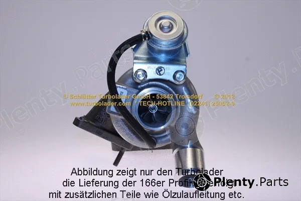 Schlütter Turbolader 166-00045 — Charger, charging (supercharged/turbocharged) PROFI KIT - with new org. Mitsubishi Turbocharger