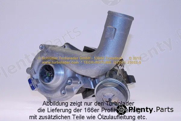 Schlütter Turbolader 166-06060 — Charger, charging (supercharged/turbocharged) PROFI KIT - with new org. BorgWarner Turbocharger