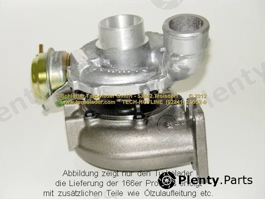 Schlütter Turbolader 166-02050 — Charger, charging (supercharged/turbocharged) PROFI KIT - with org. NEW GARRETT Turbo