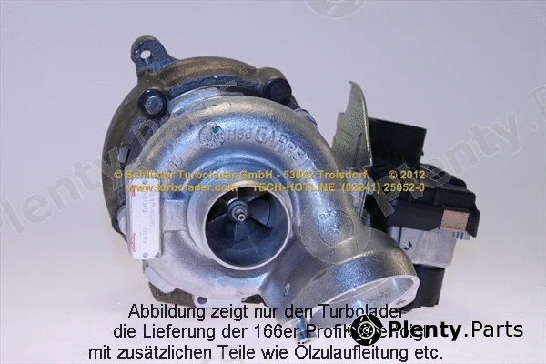 Schlütter Turbolader 166-04041 — Charger, charging (supercharged/turbocharged) PROFI PLUS - with new org. GARRETT  Turbocharger