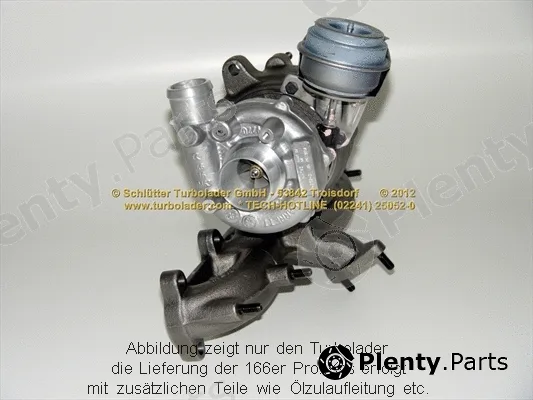 Schlütter Turbolader 166-00010 — Charger, charging (supercharged/turbocharged) PROFI KIT - with org. NEW GARRETT Turbo