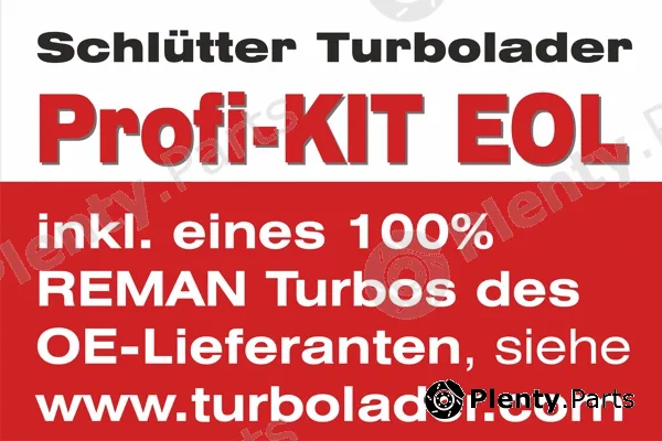 Schlütter Turbolader 166-00014EOL — Charger, charging (supercharged/turbocharged) END of LIFE PROFIKIT - with original GARRETT REMAN Turbo