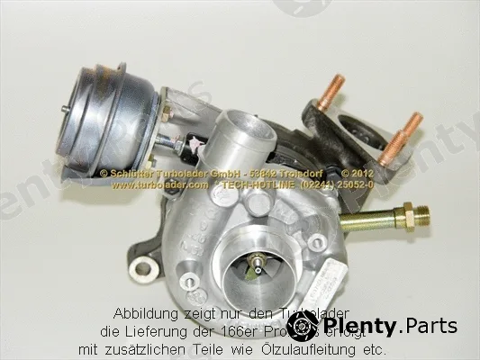 Schlütter Turbolader 166-00060 — Charger, charging (supercharged/turbocharged) PROFI KIT - with org. NEW GARRETT Turbo