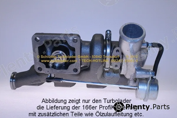 Schlütter Turbolader 166-00175 — Charger, charging (supercharged/turbocharged) PROFI KIT - with new org. Mitsubishi Turbocharger