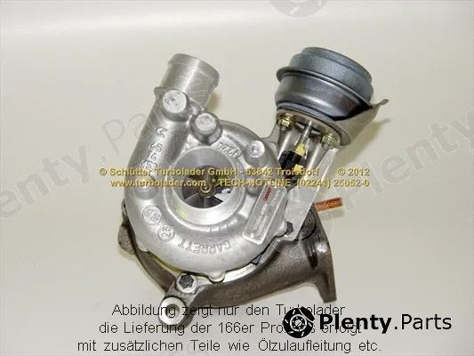 Schlütter Turbolader 166-00130 — Charger, charging (supercharged/turbocharged) PROFI KIT - with org. NEW GARRETT Turbo