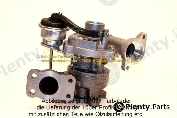 Schlütter Turbolader 166-07040 — Charger, charging (supercharged/turbocharged) PROFI KIT - with new org. BorgWarner Turbocharger