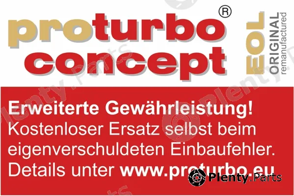 Schlütter Turbolader PRO-00623EOL — Charger, charging (supercharged/turbocharged) proturbo concept ® - KIT with ADVANCED GUARANTEE.