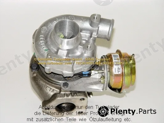 Schlütter Turbolader 166-04021 — Charger, charging (supercharged/turbocharged) PROFI PLUS - with new org. GARRETT  Turbocharger