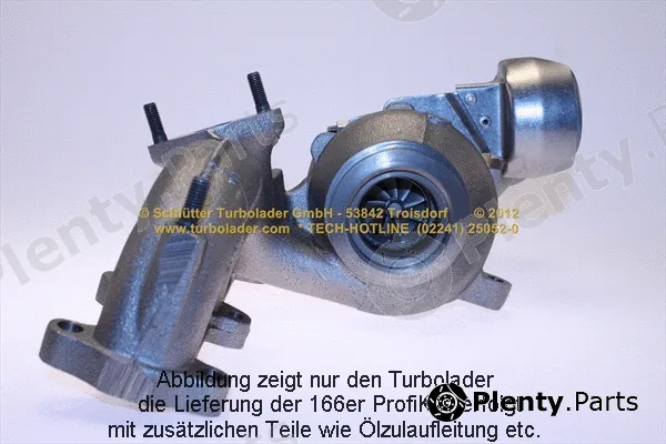 Schlütter Turbolader 166-07030 — Charger, charging (supercharged/turbocharged) PROFI KIT - with new org. BorgWarner Turbocharger