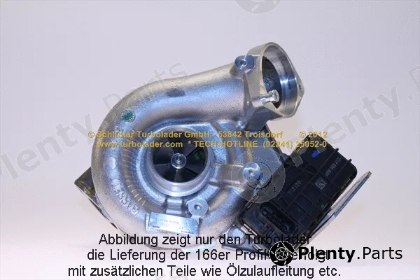 Schlütter Turbolader 166-03041 — Charger, charging (supercharged/turbocharged) PROFI PLUS - with new org. GARRETT  Turbocharger