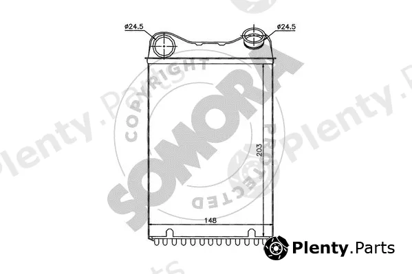 Somora 081350A — Heat Exchanger, interior heating